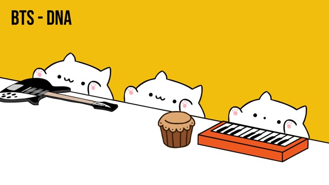 【Bongo Cat】【防弹少年团】超可爱手鼓猫演绎防弹基因宝 BTSDNA哔哩哔哩bilibili