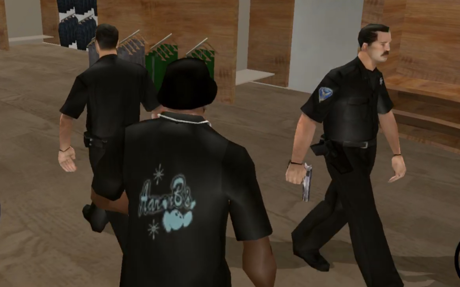 【圣安地列斯】当「五星通缉」警察冲进"更衣室"会发生什么?