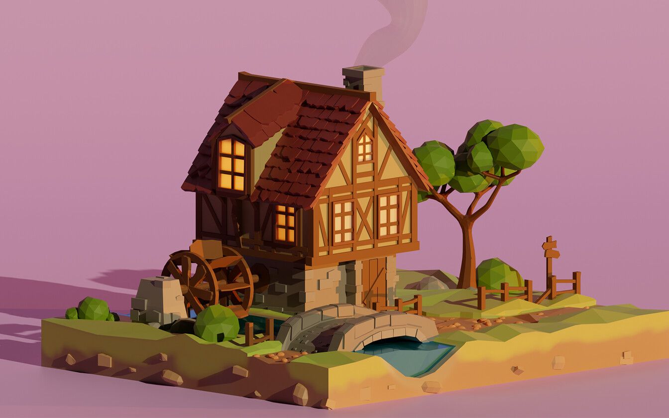 【3dmax建模】新手小场景建模教程,这样的一个小木屋只要两小时教会你