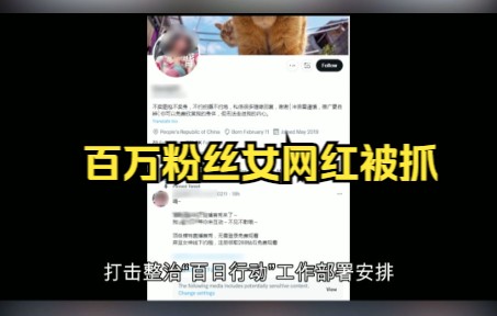 百万粉丝女网红被抓!哔哩哔哩bilibili