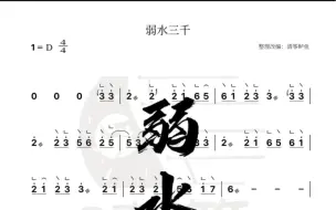 Download Video: 一分钟学古筝《弱水三千》D调