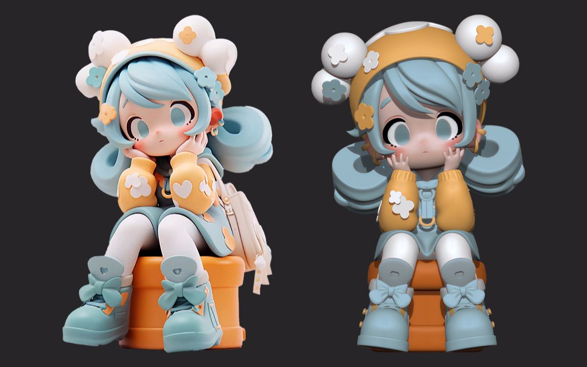 【zbrush雕刻】从一个球开始的手办雕刻 上色全流程!