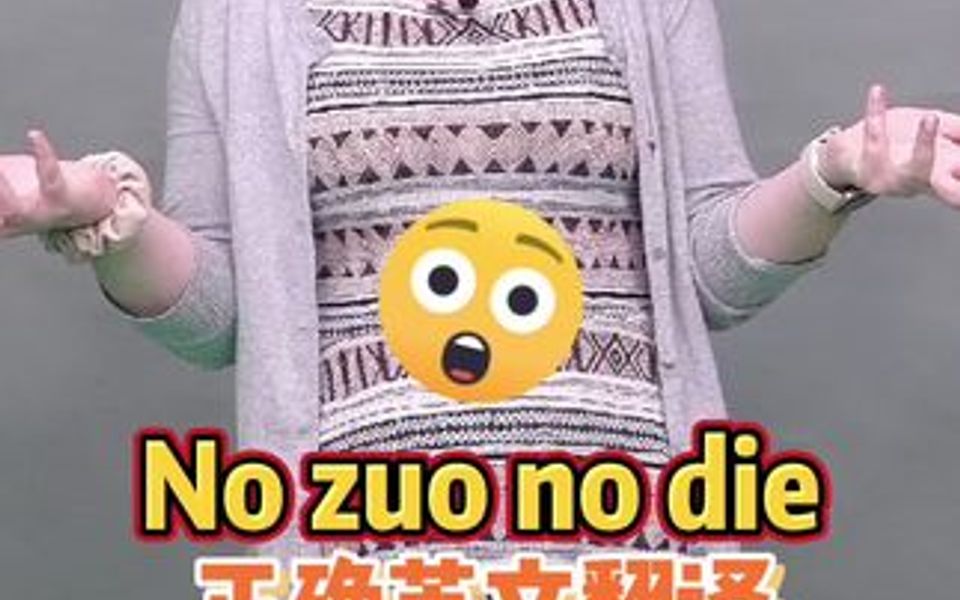 No zuo no die正确英文翻译,一定要看到最后哔哩哔哩bilibili