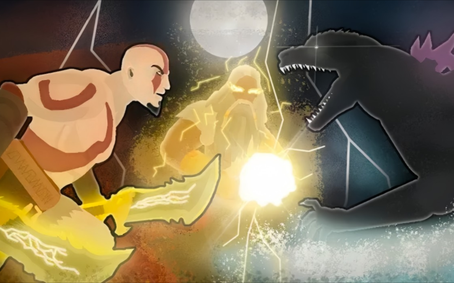 (搬运) 时空哥斯拉 vs 奎托斯 动画