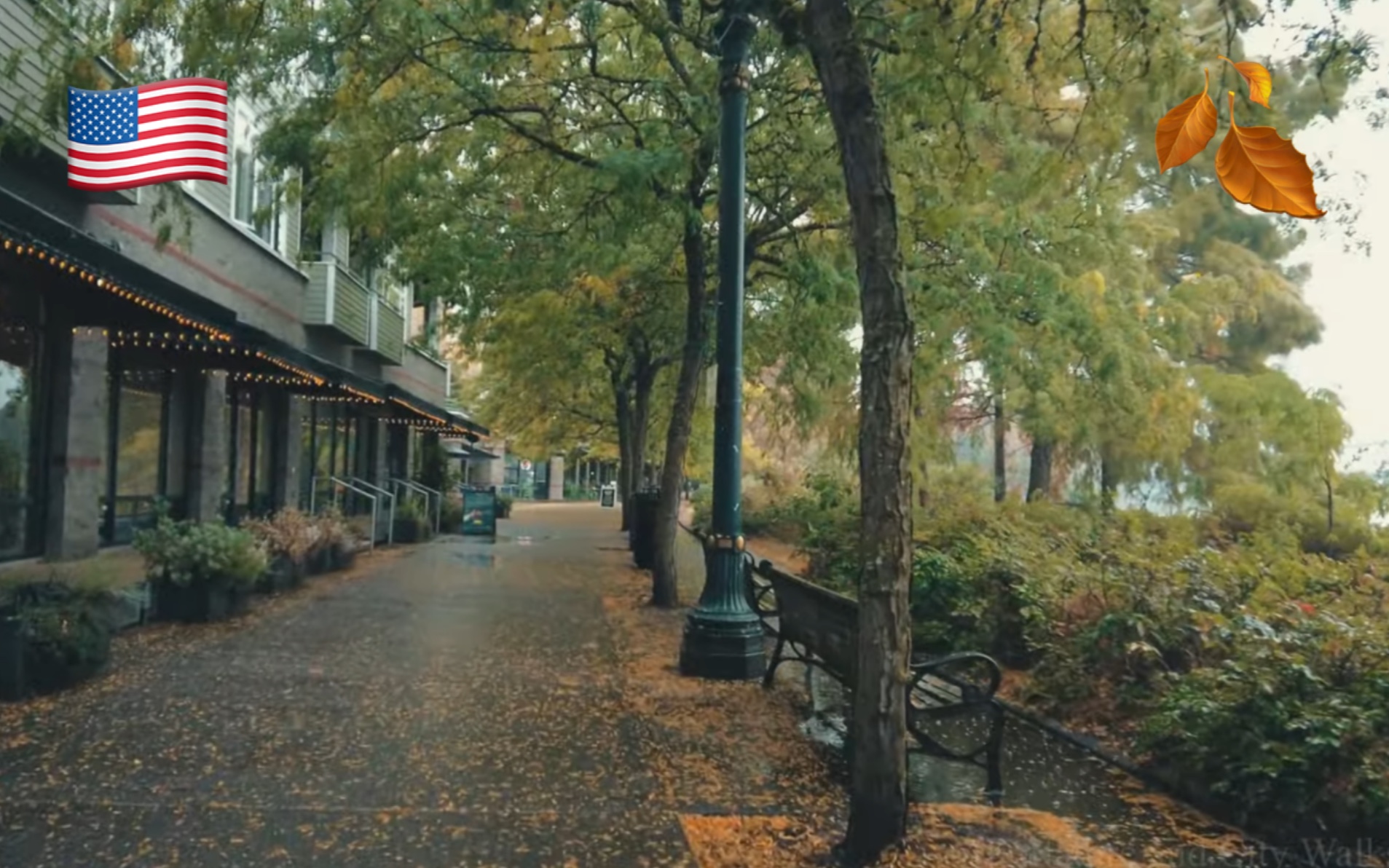 [图]【超清】秋季雨中漫步游美国波特兰(Portland)市中心｜美国西北部的城市 拍摄日期：2022.10.21