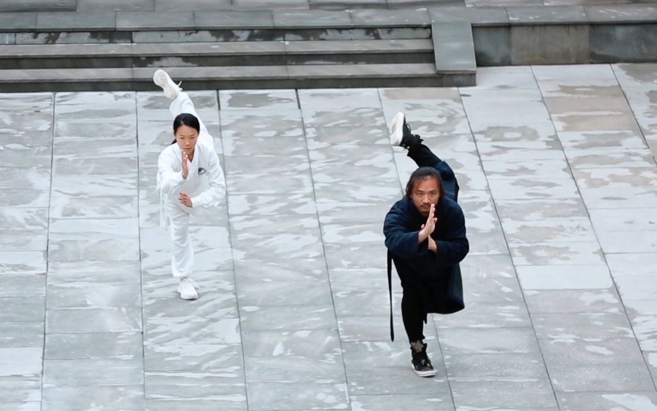 [图]武当太乙五行拳，邢剑雄教练带学员演练|武当山道家传统武术馆