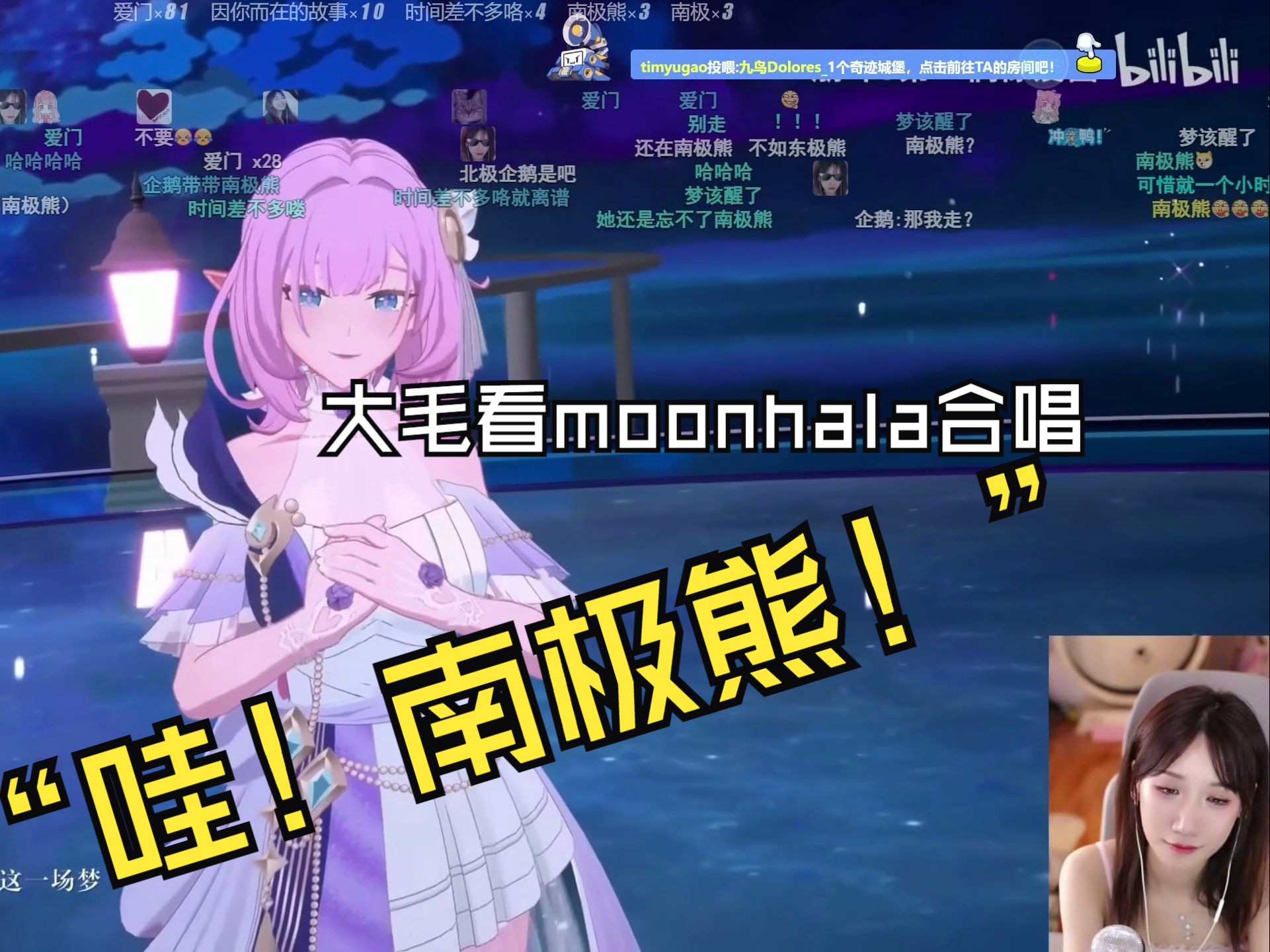 【小缘喵】"哇 南极熊!"大毛看崩三音乐会moonhalo大合唱