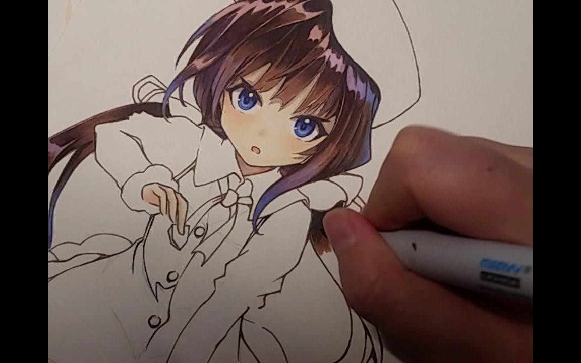 【手绘】马克笔临摹 《龙王的工作》— 雏鹤爱