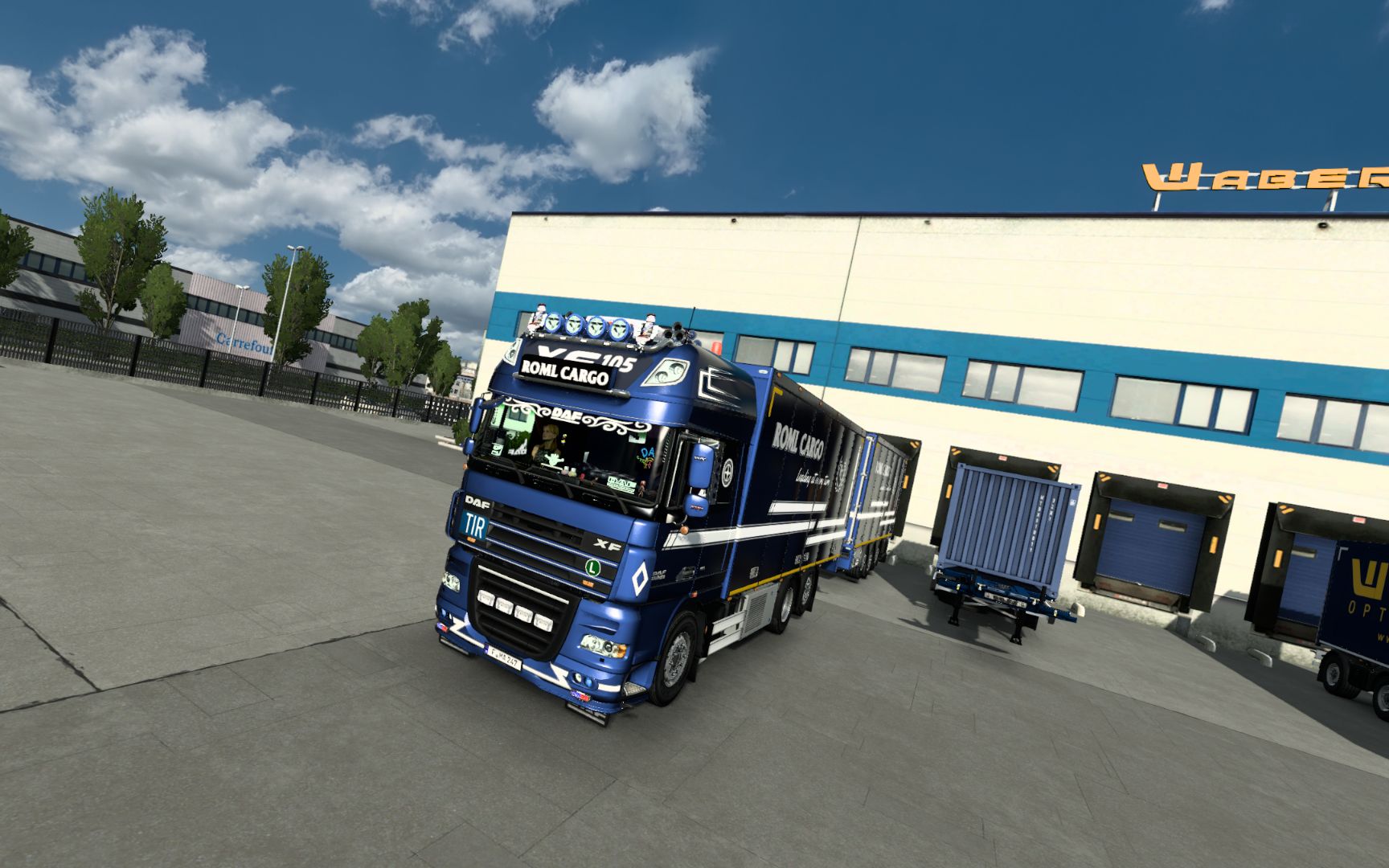 欧洲卡车模拟2驾驶达夫xf105中置轴拉天然橡胶德国-捷克