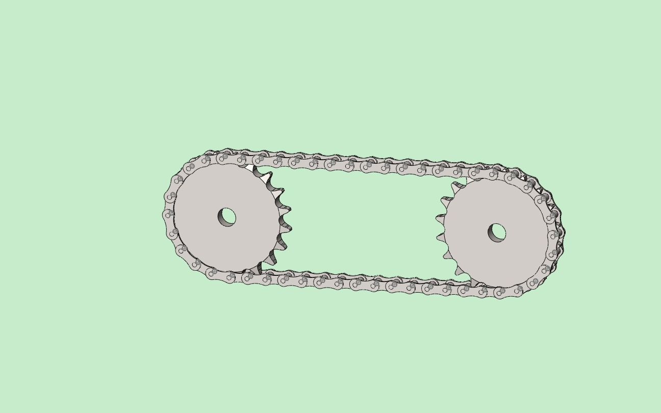 干货!solidworks链条链轮仿真动画,链条传动动画.