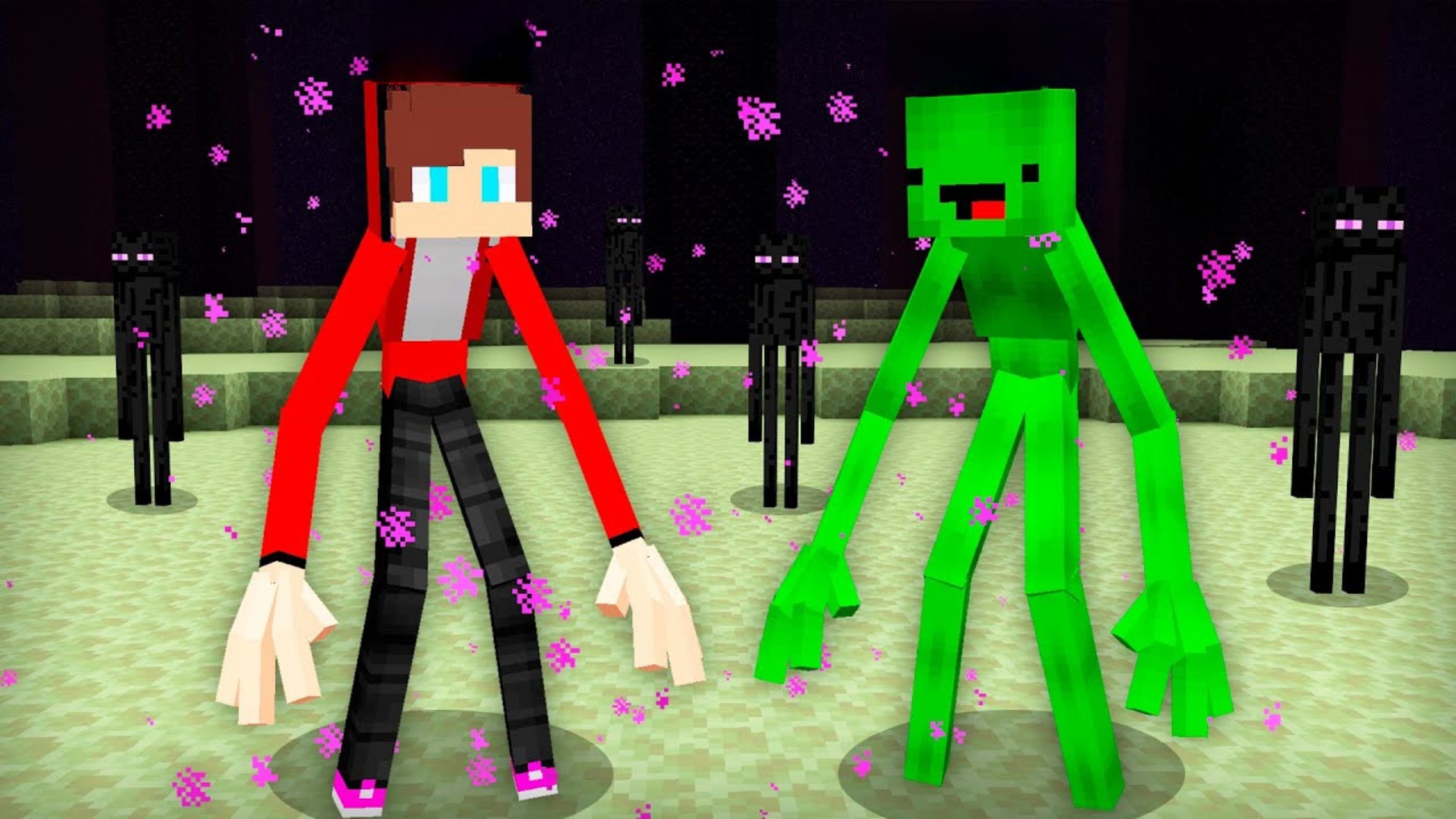 我的世界:当麦琪变成末影人,杰杰该如何应对?