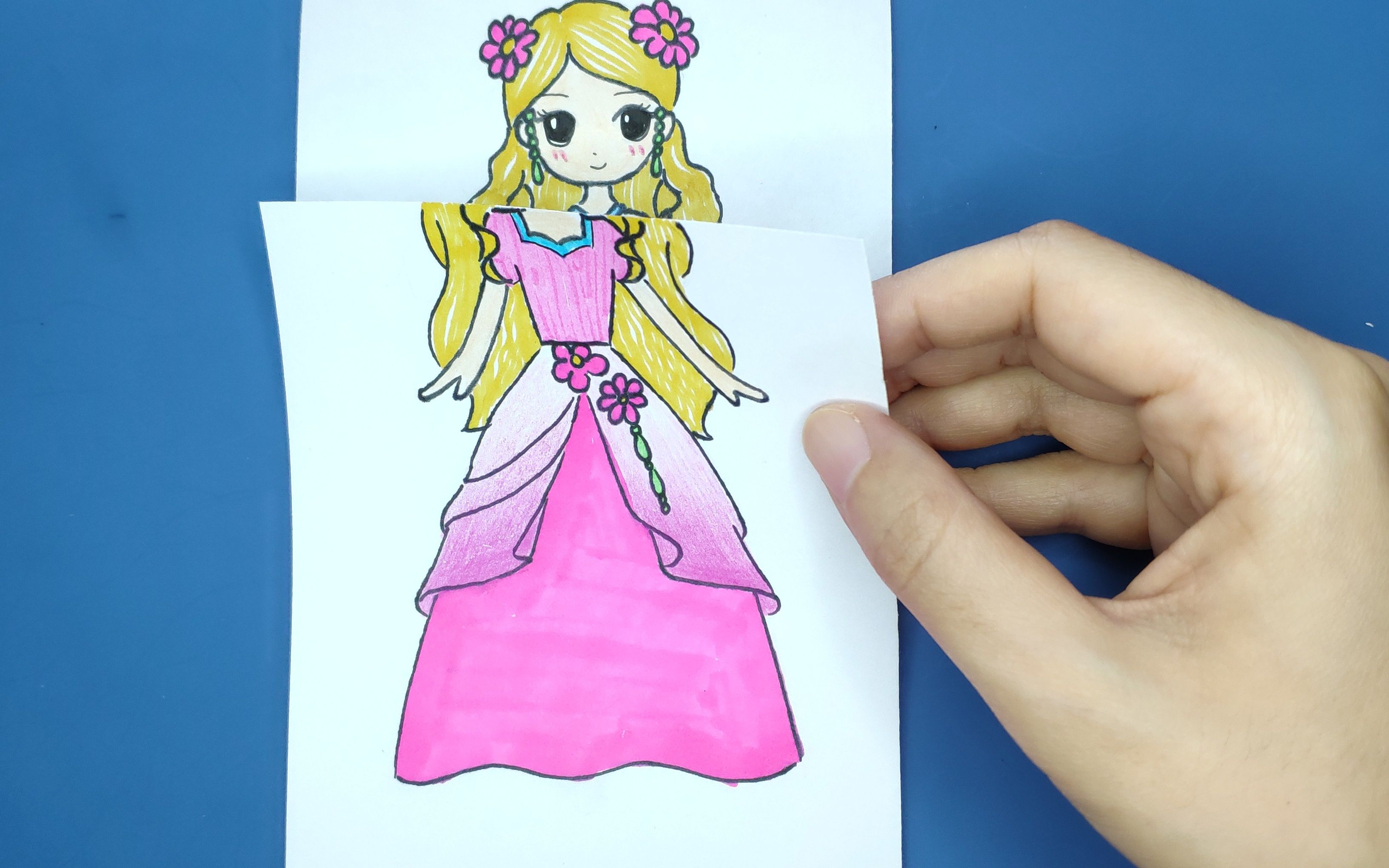 灵公主的裙子简笔画图片