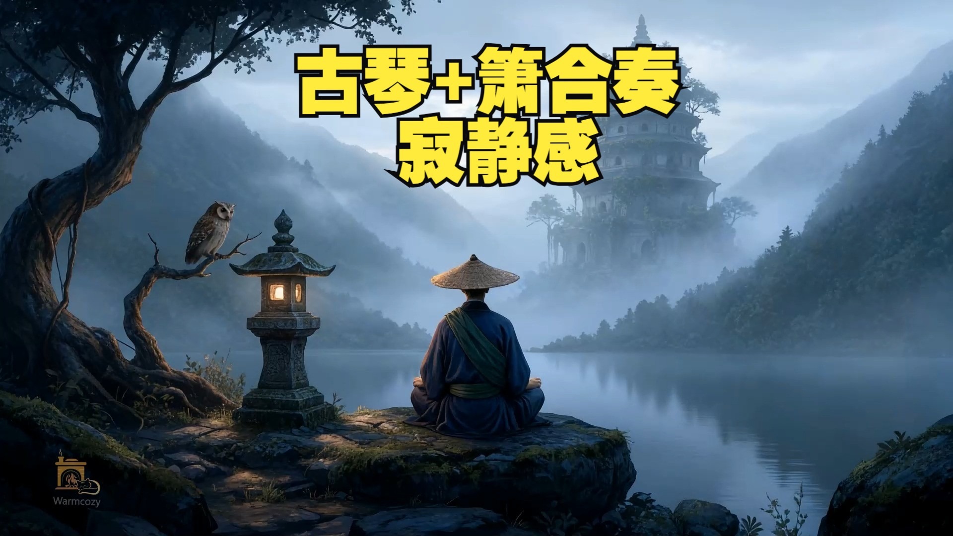在古寺湖旁听琴箫合奏曲 | 夜虫鸣 | 白噪音 | 氛围音 | 放松/减压/陪伴学习/助眠