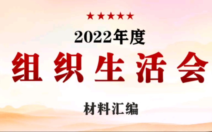 2023组织生活会全套素材,个人对照检查材料全文word哔哩哔哩bilibili