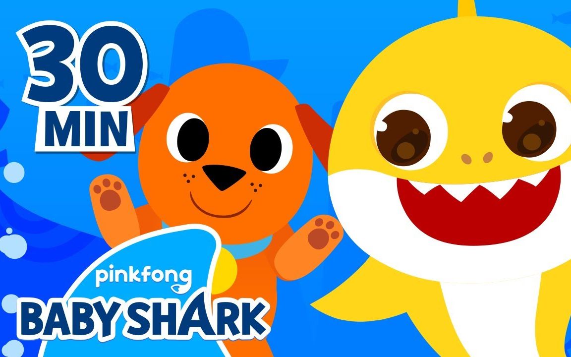 【baby shark英文儿歌】小鲨鱼和动物歌曲 |  compilation | baby