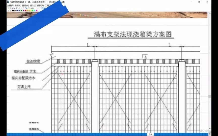 [图]一建、二建市政通用识图专题课11（桥梁支架法）