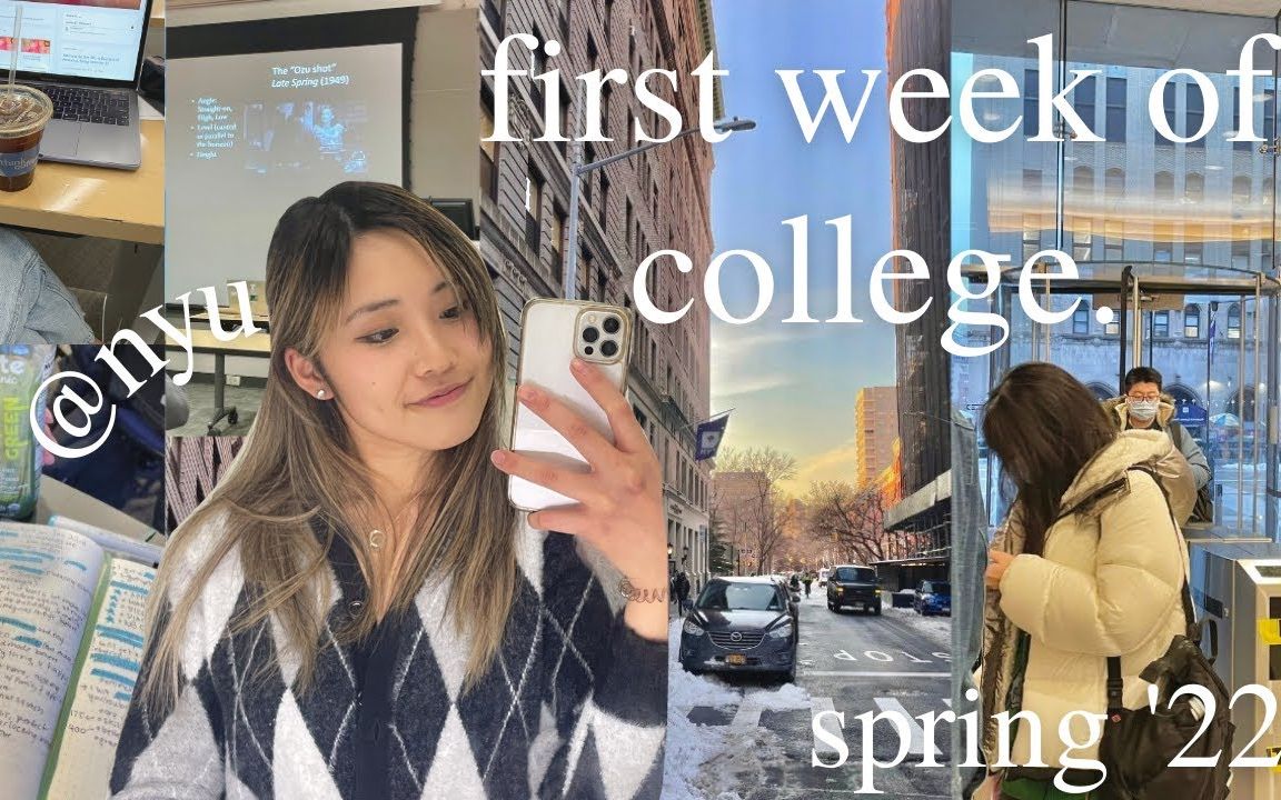 [图]【英字|heyitsbridge】纽约大学的一天The first day of classes at NYU Winter in NYC