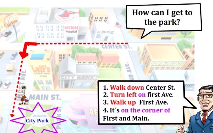 [图]【Spoken English】如何问路指路  How to Give Directions