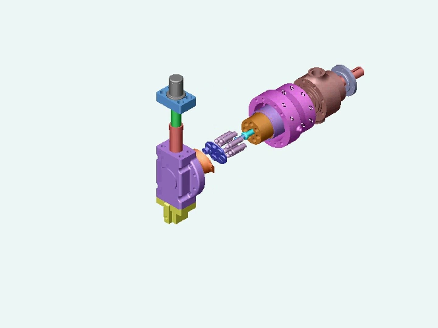 solidworks composer 柱塞泵结构图细节动画展示
