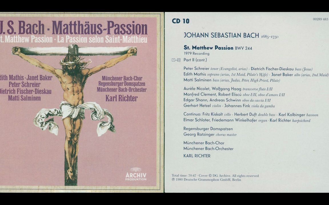 1979年版 李希特指挥 巴赫 马太受难曲 bwv244 part ii(cont.