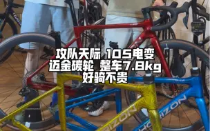 Download Video: 好骑不贵 105电变 迈金碳轮标配 7.8kg全碳 攻队天际 碟刹公路车