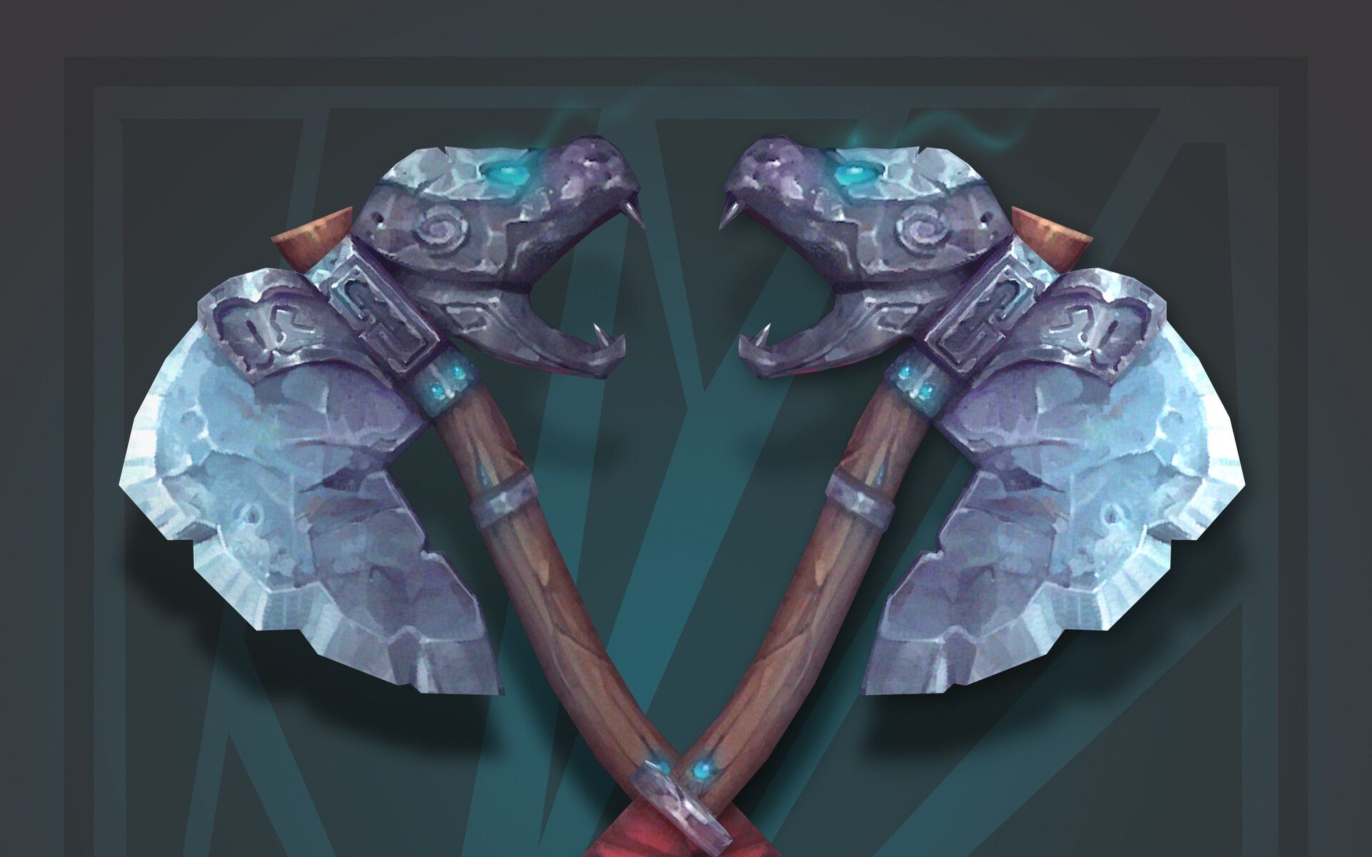 传统手绘武器建模,游戏动漫武器-双石斧,3dmax基础建模