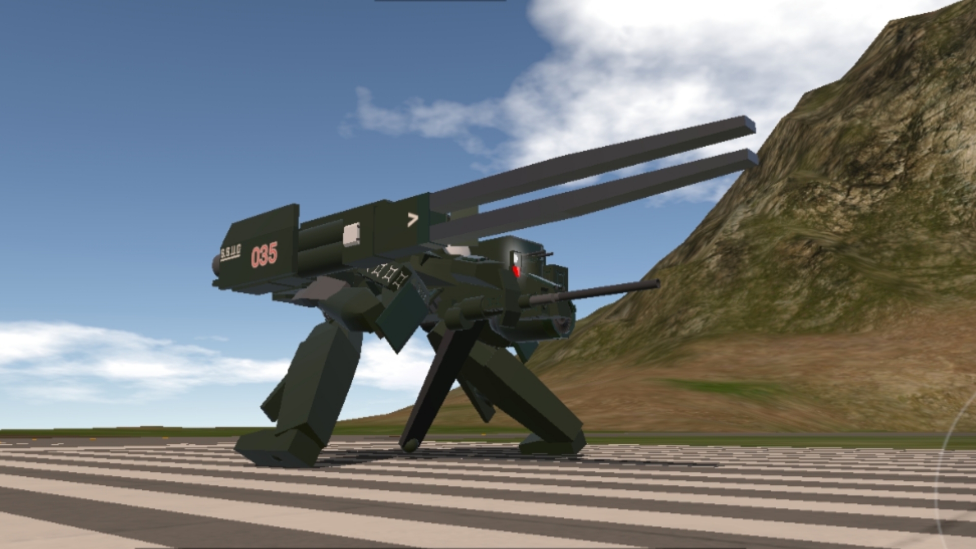 【简单飞机】搭载核弹头的双足坦克