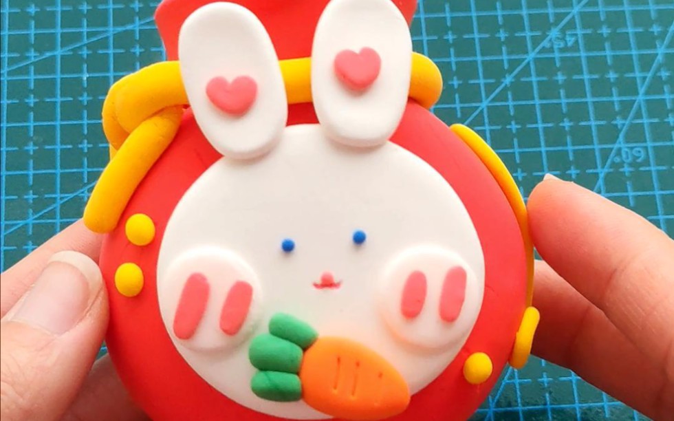 超轻粘土‖兔年福袋可以装下一整年的幸运哦～(视频教程)