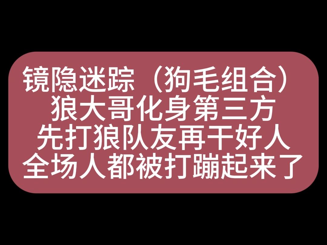 【狼人杀】狼大哥化身'第三方',先打狼队友再干好人,全场人都被打蹦起来狼人杀