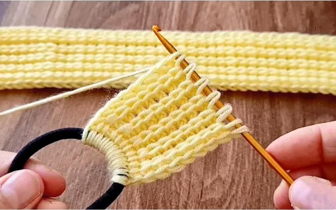 橡皮筋简单编织漂亮的发带,晨跑必备,回家赶紧编织一条啦-嬞姑娘-默认