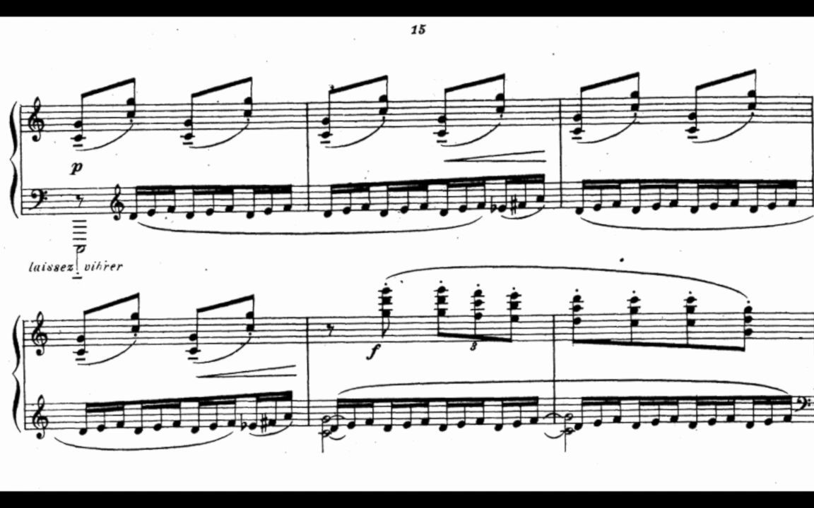 [图]德彪西（Debussy）：Images 第一部，No.3 运动（Mouvement）(1904-1905)