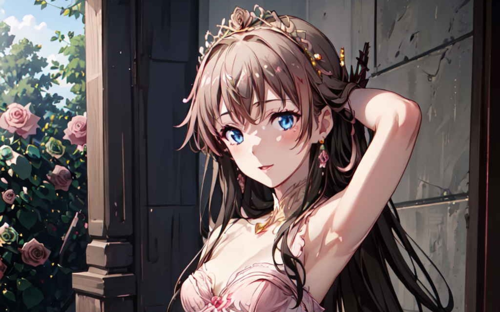 雪之下雪乃粉色婚纱62