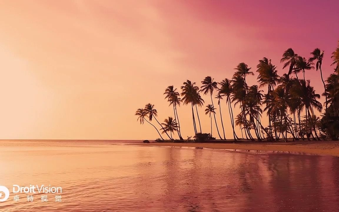 卓特视觉版权素材之三亚海边延时海风吹拂的傍晚