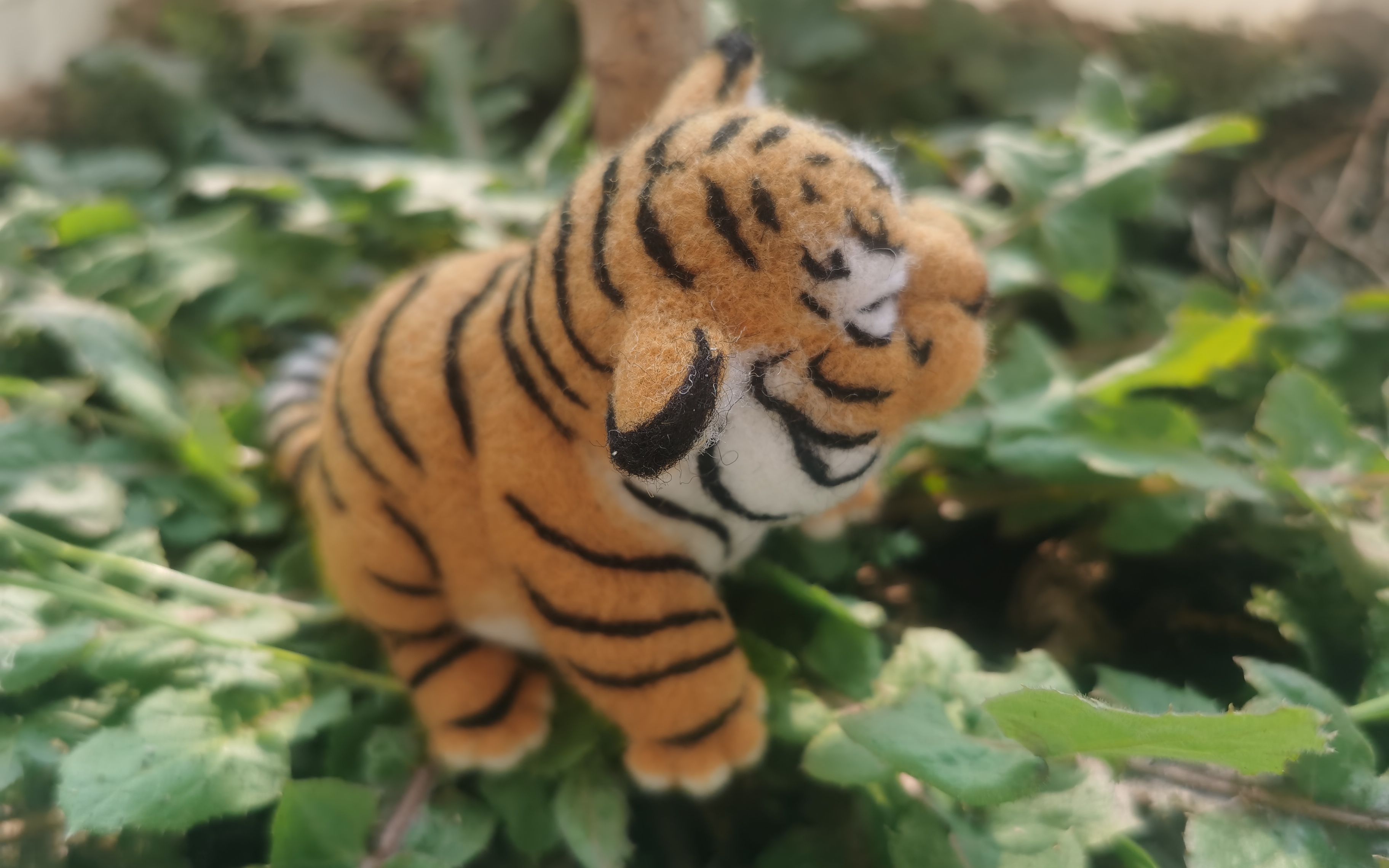 有手就会系列三 羊毛毡手工小老虎全制作过程虎年快乐_哔哩哔哩_bili