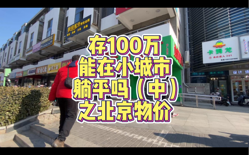 存款一百万能在小城市躺平吗?今天我们先来了解一下北京的生活物价.每个月3300你觉得够花吗?哔哩哔哩bilibili