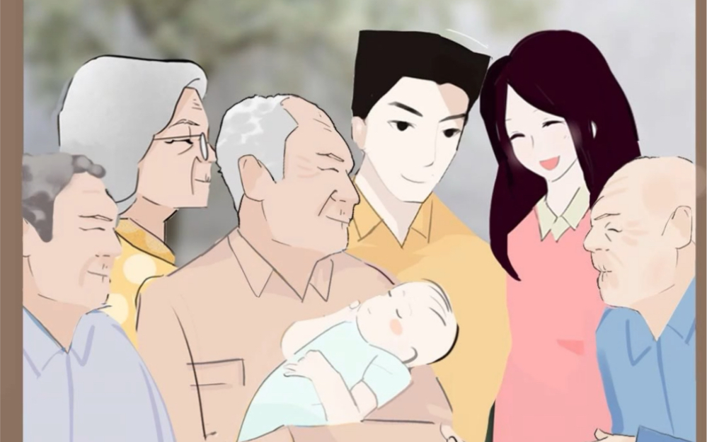 五代同堂,满满都是爱