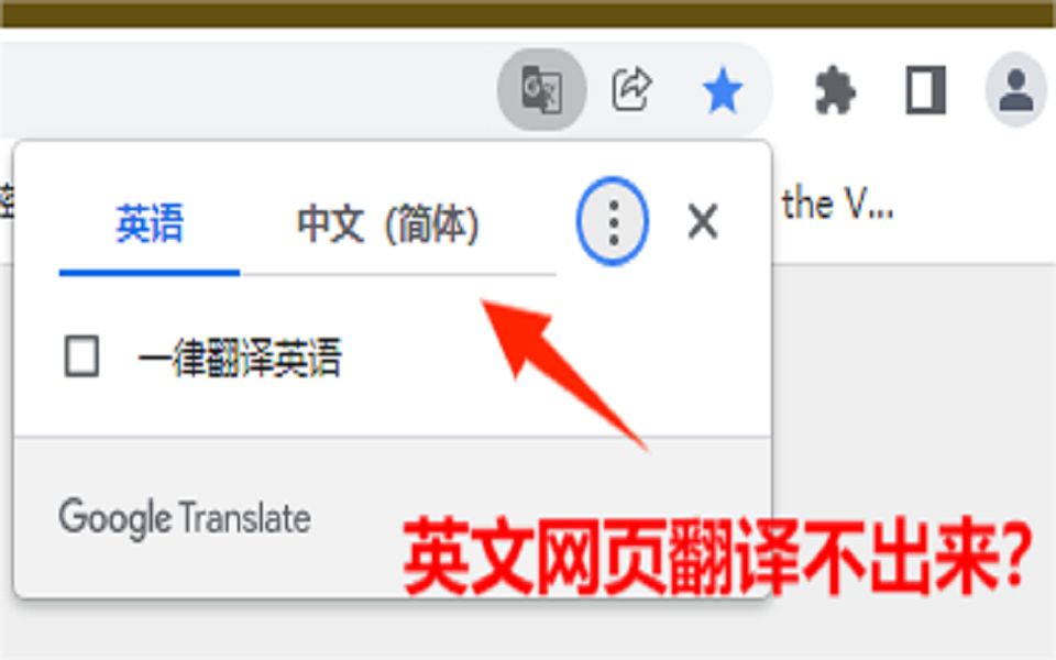 [图]英文网页看不懂？网页实时翻译打不开？来把谷歌网页翻译修复好！！！