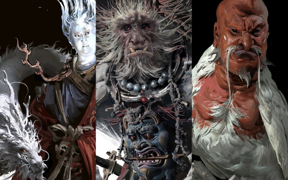 《黑神话:悟空》最新boss角色原画和场景图片