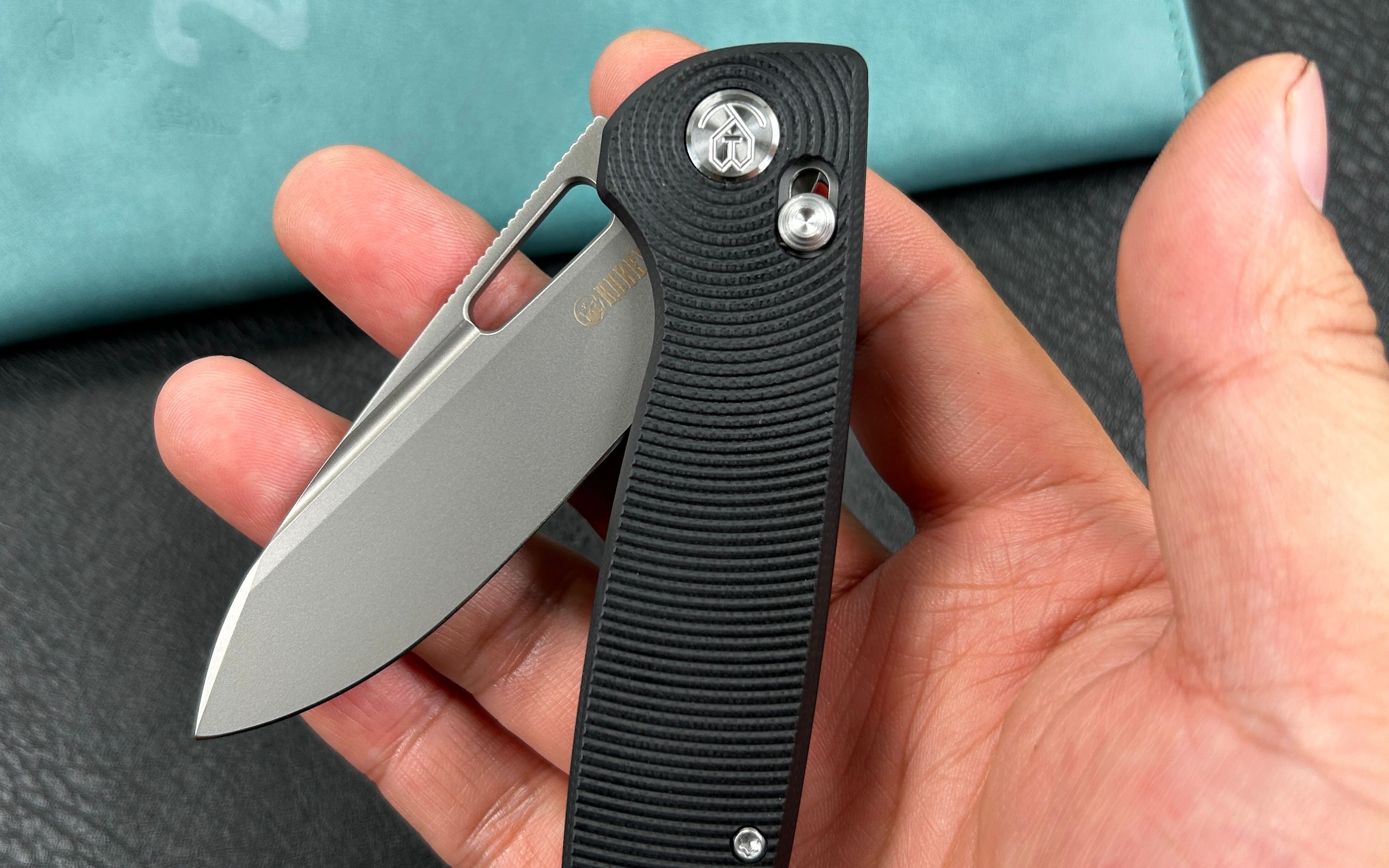 kubey酷备ku248d bluff 14c28n钢黑色g10手柄轴锁折刀