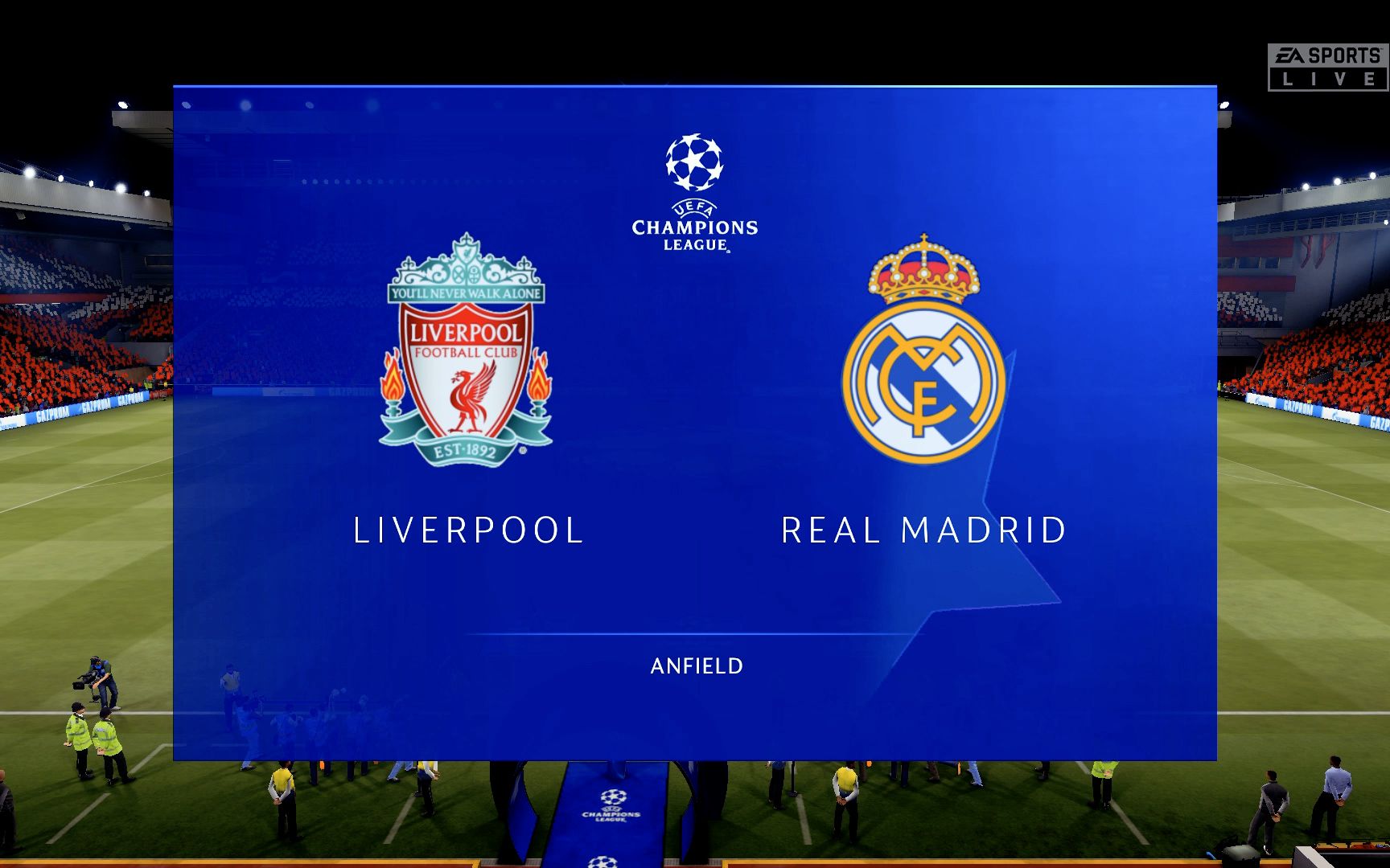 fifa21欧冠预演利物浦vs皇家马德里安菲尔德球场1080p60帧