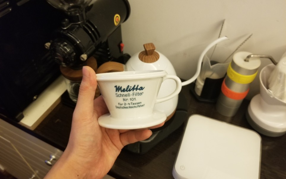 melitta古董滤杯8孔101手冲咖啡哥伦比亚