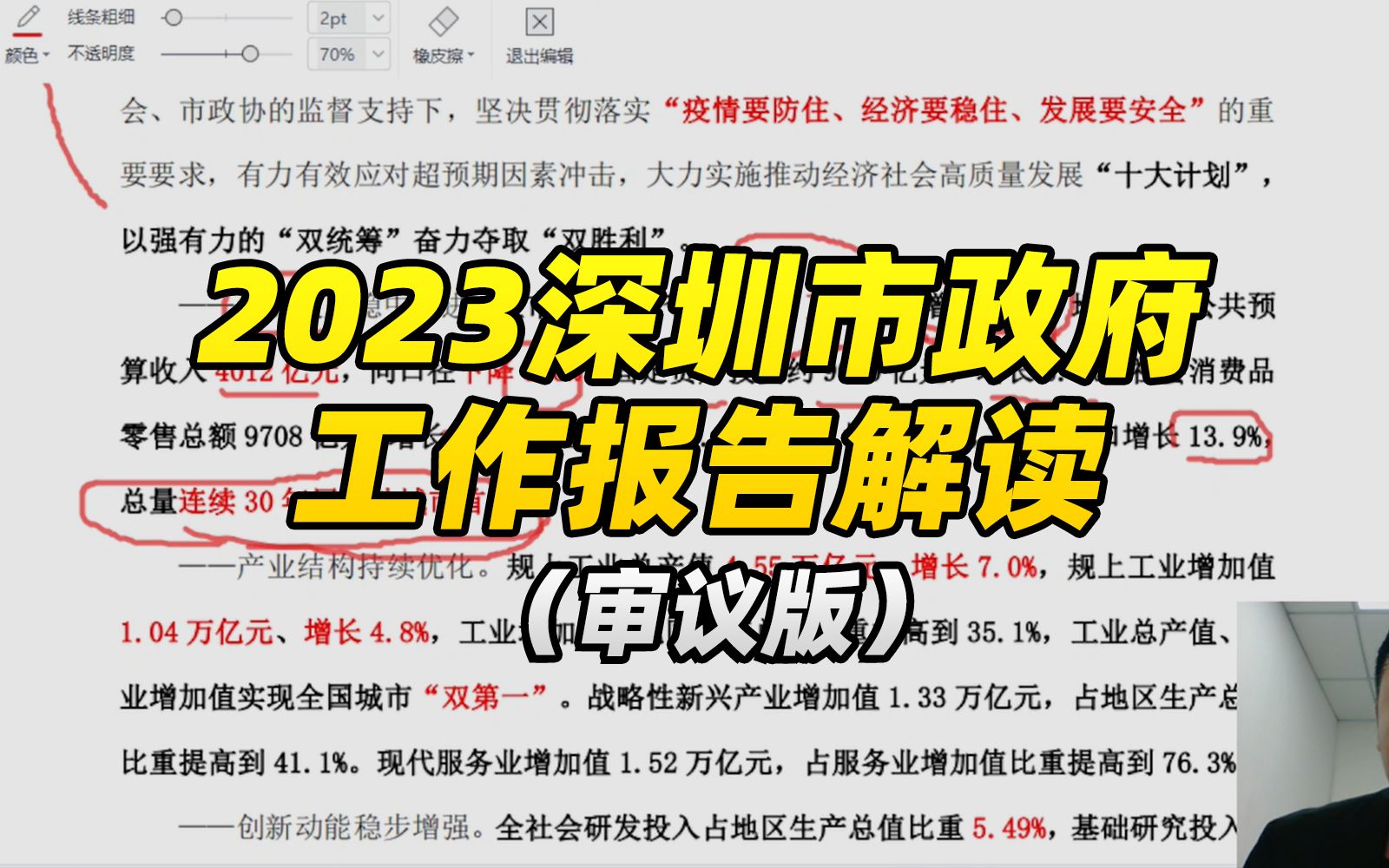 2023深圳市政府工作报告解读(审议版)哔哩哔哩bilibili