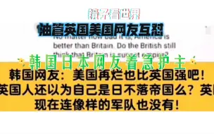 油管英国网友嘲讽美国，韩国日本网友着急护主，两狗疯狂对咬！