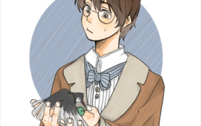 【绘画过程】公白飞捡到了只鸟