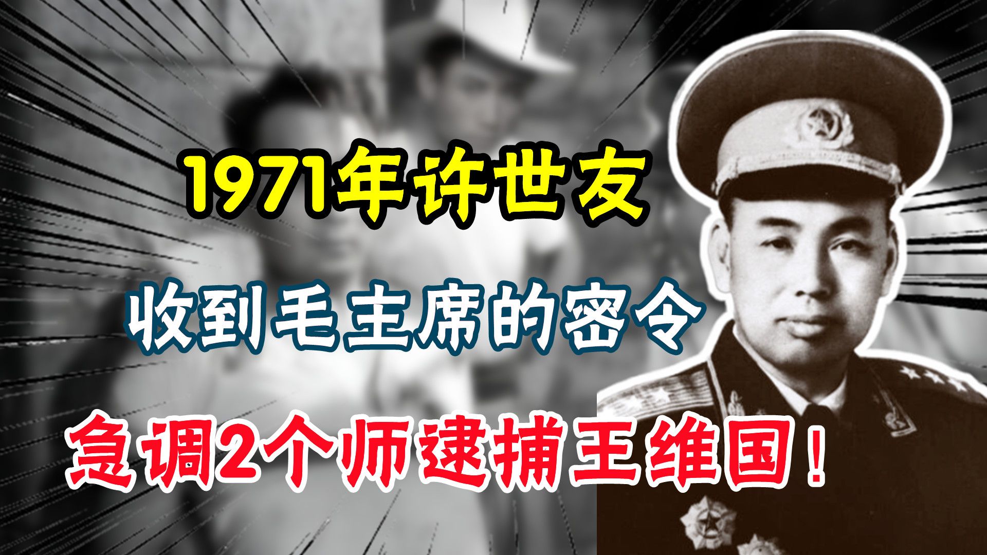 1971年,许世友收到毛主席的密令:急调2个师,秘密逮捕王维国!哔哩哔哩bilibili