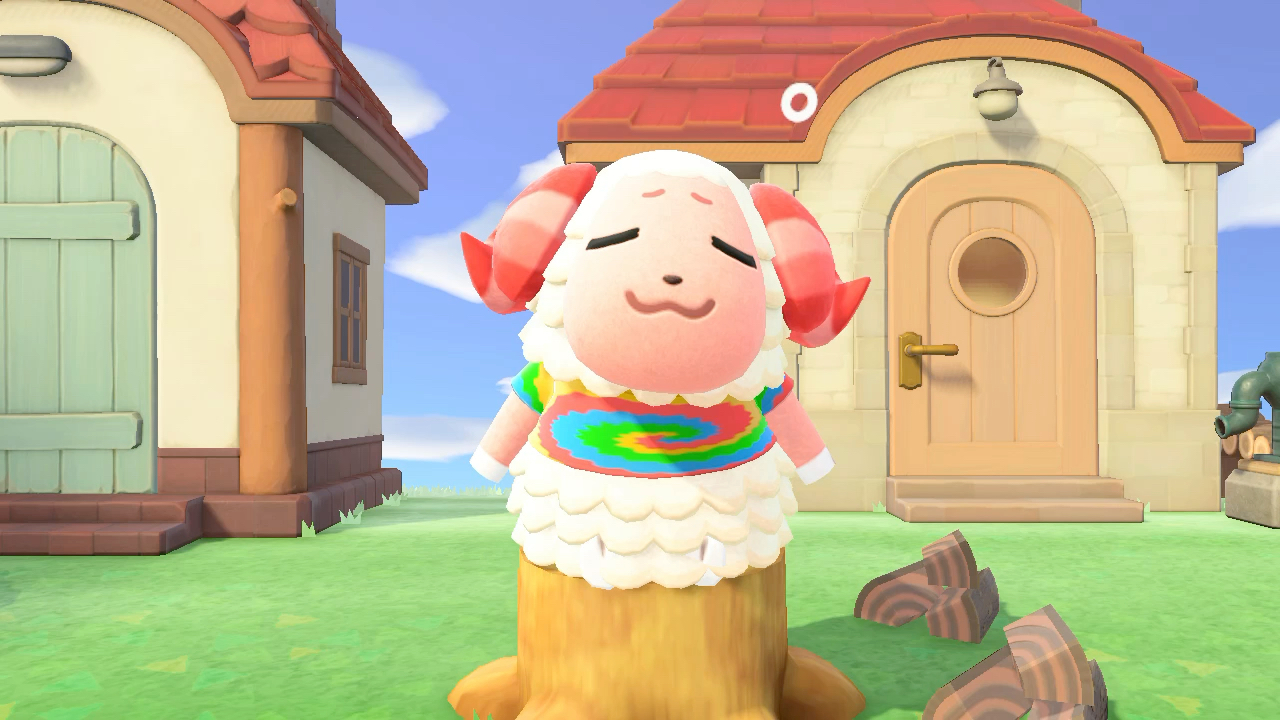 【动森】点击就看粉色猛羊睡觉