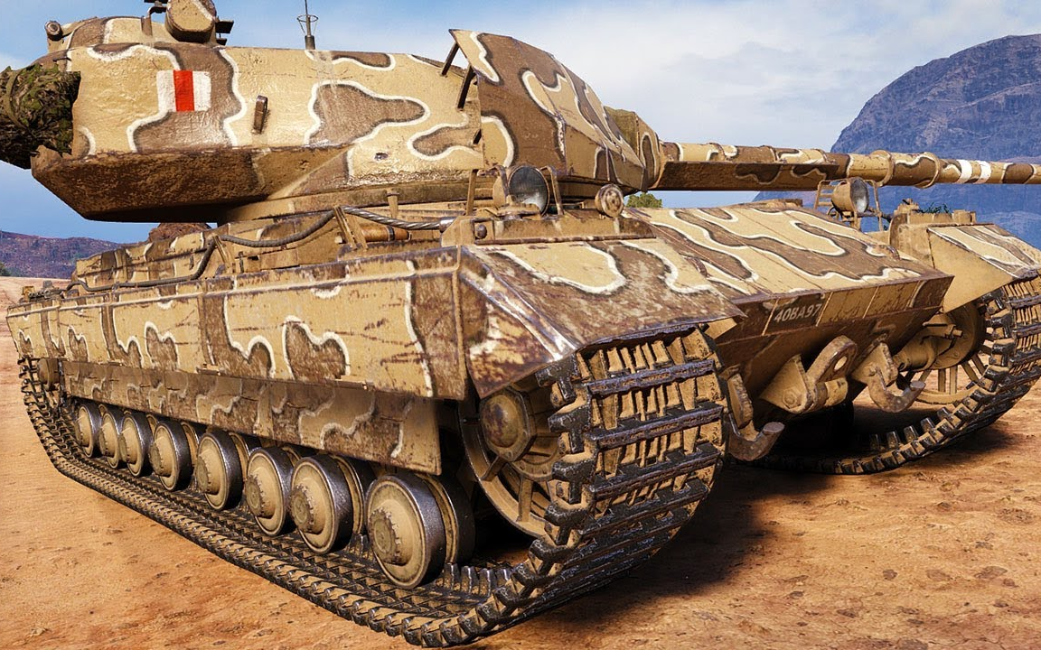 super conqueror - british beast - wot gameplay