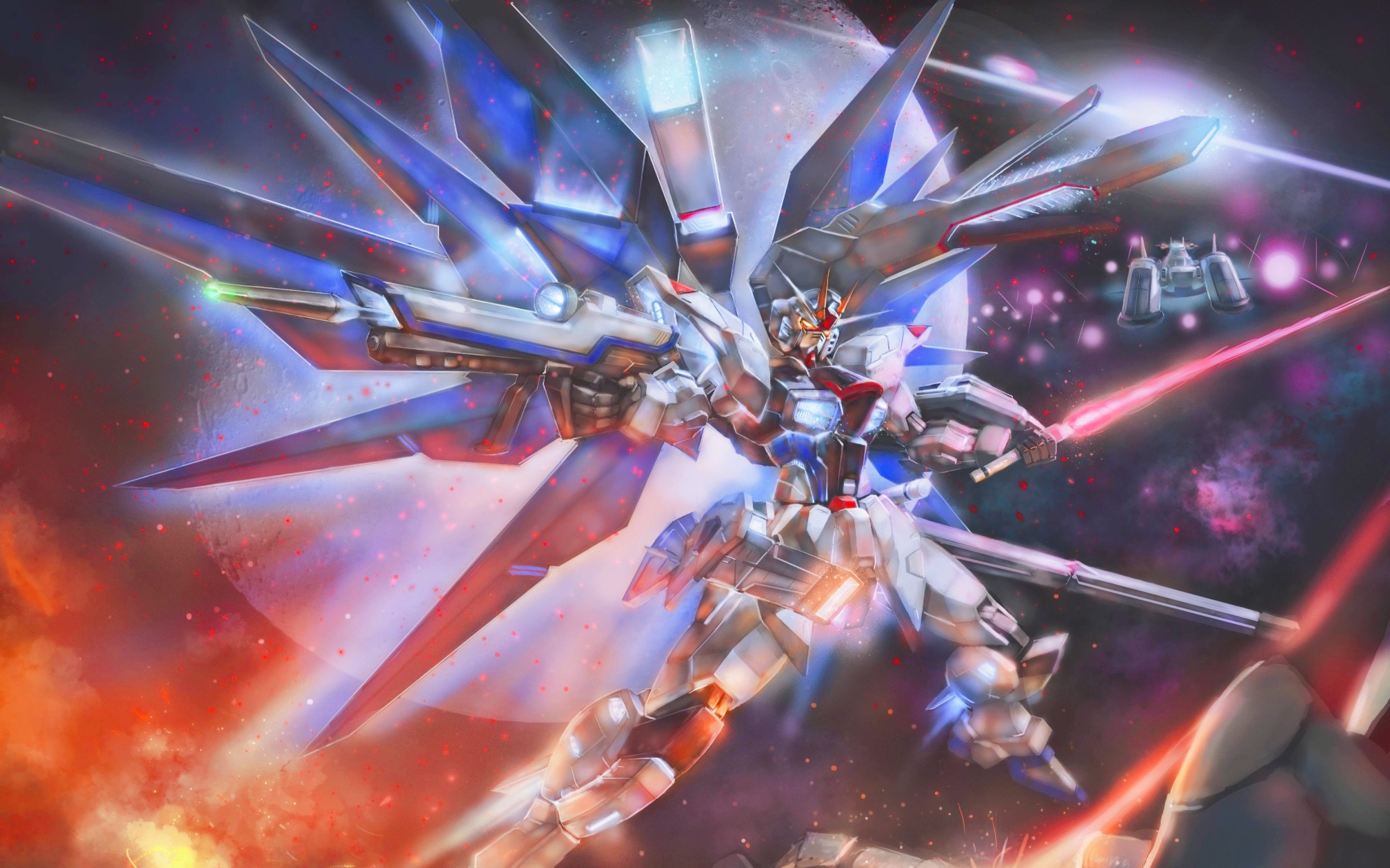 天降之剑 朝新的世纪飞吧 自由高达【高达seed/meteor-ミーティア】