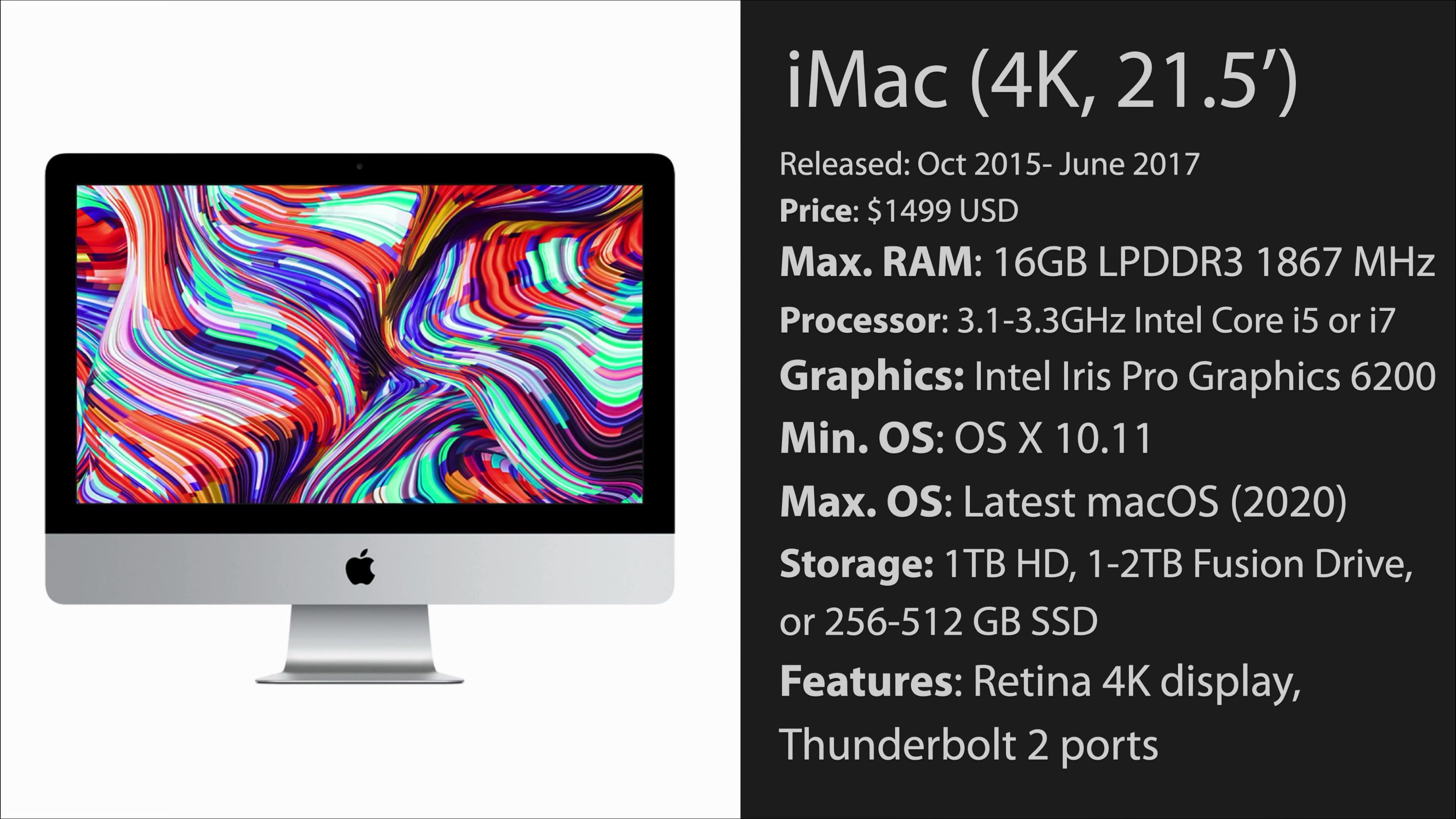 4k apple imac evolution (1998-present)