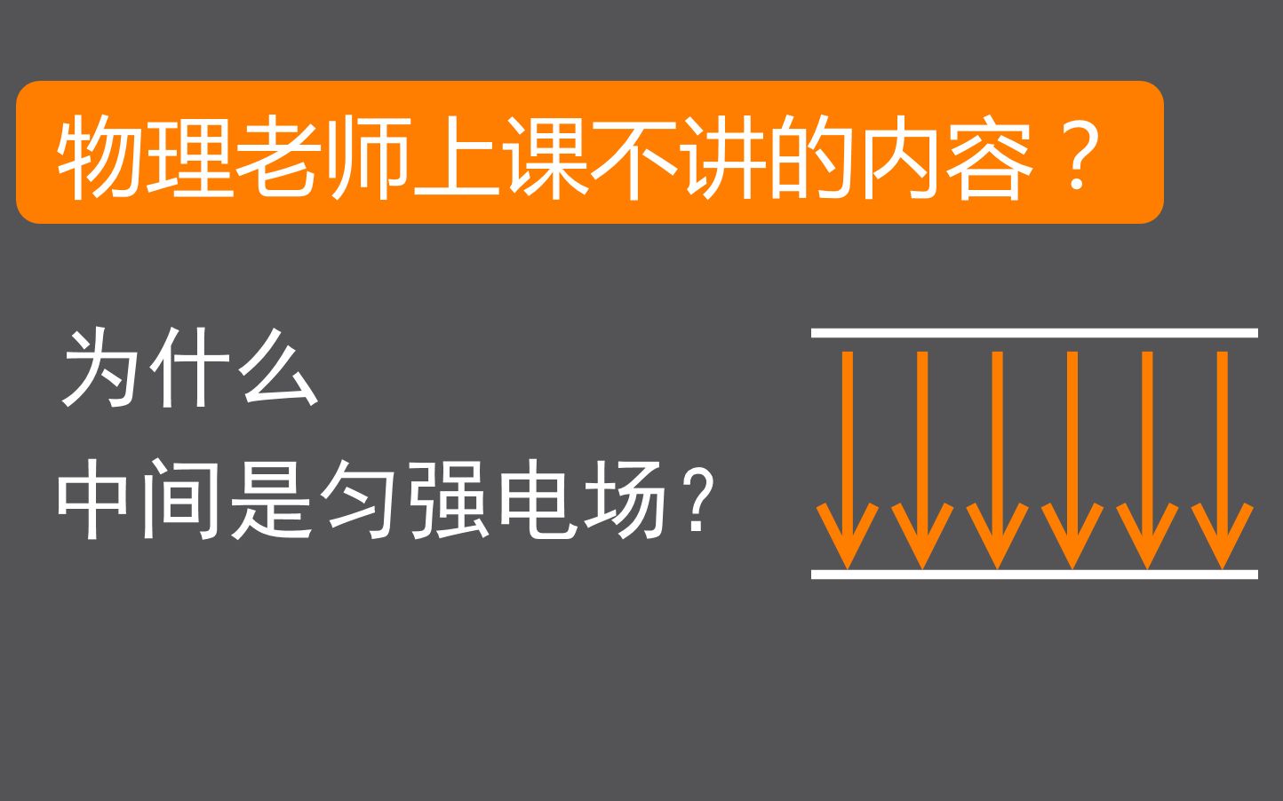 【竞赛】为什么平行板电容器中间是匀强电场?为什么电容决定式含有k哔哩哔哩bilibili